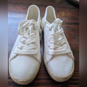 Tommy Bahama White Canvas Espadrille Sneakers